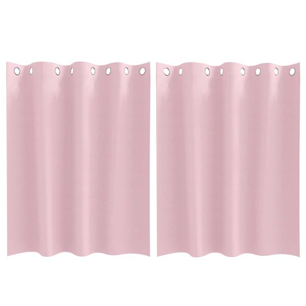 vidaXL Κουρτίνες 2 pcs Μωρουδίστικο Ροζ 140 x 140 cm Πολυεστέρας