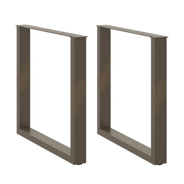 vidaXL Πόδια Τραπεζαρίας σε Σχήμα U 2 τεμ. από Φυσικό Ατσάλι 90x(72-73) εκ. Ατσάλι