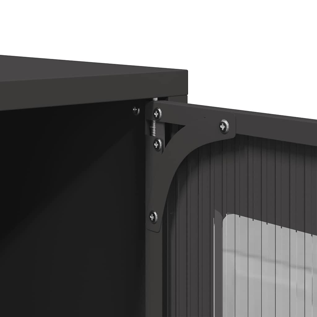 vidaXL Highboard Μαύρο 68x39x107 cm Ατσάλι