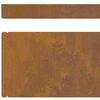 vidaXL Φράχτης Κήπου Σκ rusty 450 x 10 εκ Ατσάλι σκληρυθέν στον αέρα