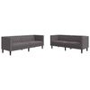 vidaXL &Sigma;&epsilon;&tau; &Kappa;&alpha;&nu;&alpha;&pi;έ&delta;&omega;&nu; Chesterfield 2 &Tau;&epsilon;&mu;&alpha;&chi;ί&omega;&nu; &alpha;&pi;ό &Gamma;&kappa;&rho;&iota; &Sigma;&upsilon;&nu;&theta;&epsilon;&tau;&iota;&kappa;ό &Delta;έ&rho;&mu;&alpha;