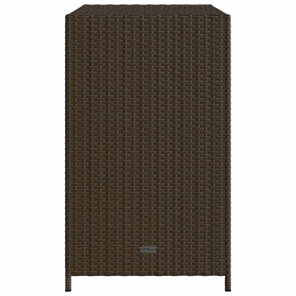 vidaXL Ντουλάπι Αποθήκευσης Κήπου Καφέ 83x45x76 εκ. Συνθετικό Ρατάν