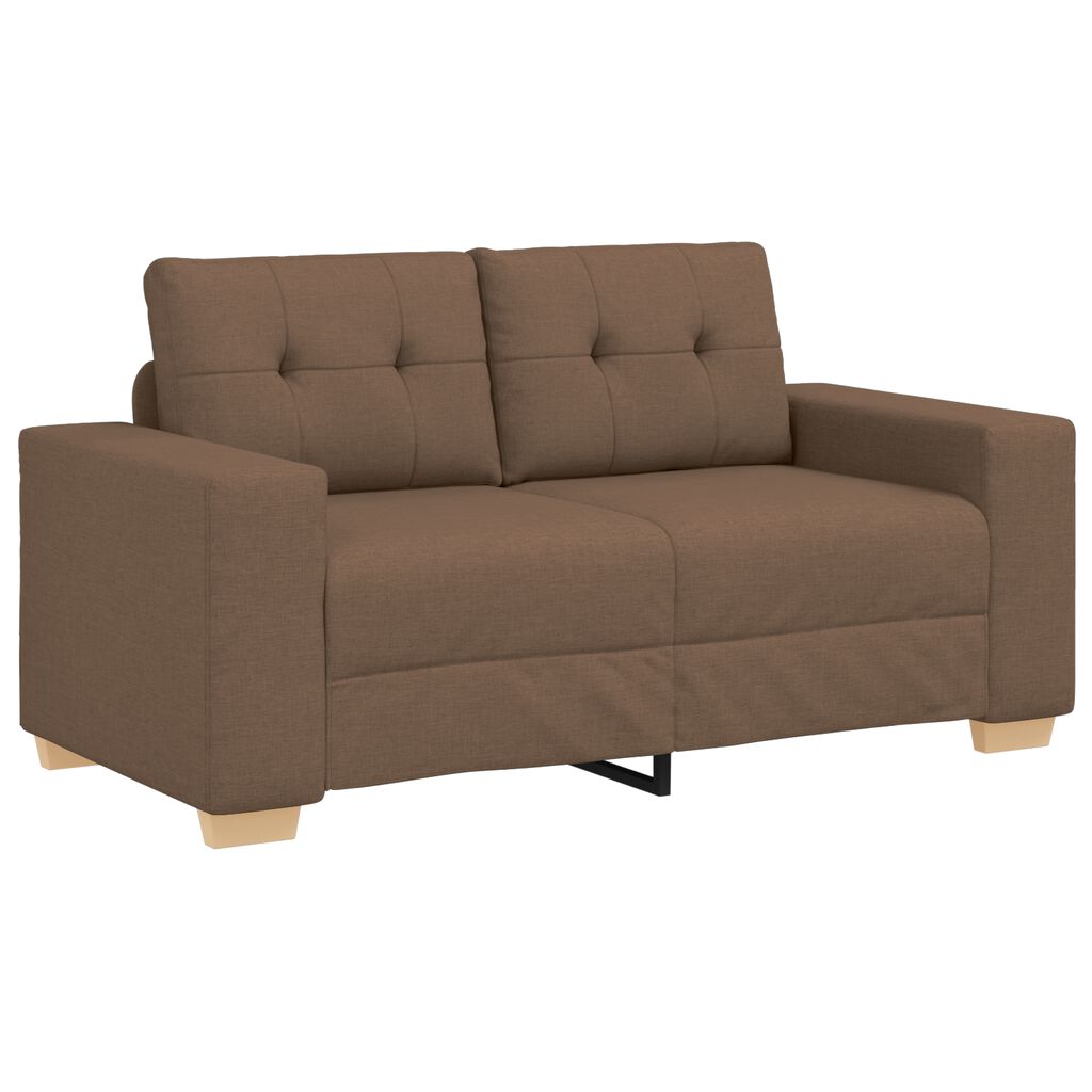 vidaXL Σετ Καναπέ με μαξιλάρι με μαξιλάρι 3 pcs Καφέ ύφασμα