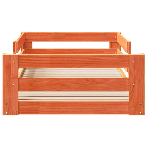 vidaXL Σκελετός Κρεβ. Χωρίς Στρώμα Καφέ Κεριού 90x190 εκ Μασίφ Πεύκο