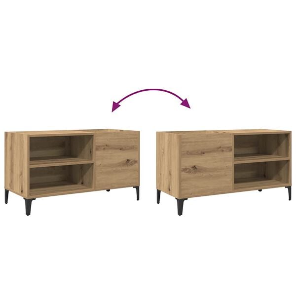 ντουλάπι δίσκων vidaXL Δρυς τεχνίτης 84,5x38x48 cm Κατασκευασμένο ξύλο
