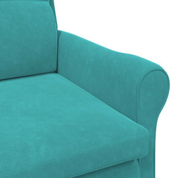 vidaXL Πολυθρόνα Τιρκουάζ 76 x 94 x 102 εκ. Βελούδο