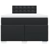 vidaXL Κρεβάτι Boxspring με Στρώμα Μαύρο 120x190εκ.από Συνθετικό Δέρμα