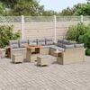 vidaXL Σετ Καναπέ Κήπου 13 pcs Μπεζ συνθετικό ρατάν