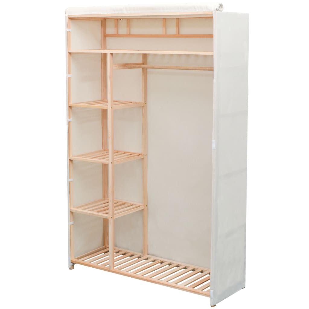 vidaXL Ντουλάπα 110 x 40 x 170 εκ. από Ύφασμα και Ξύλο Πεύκου