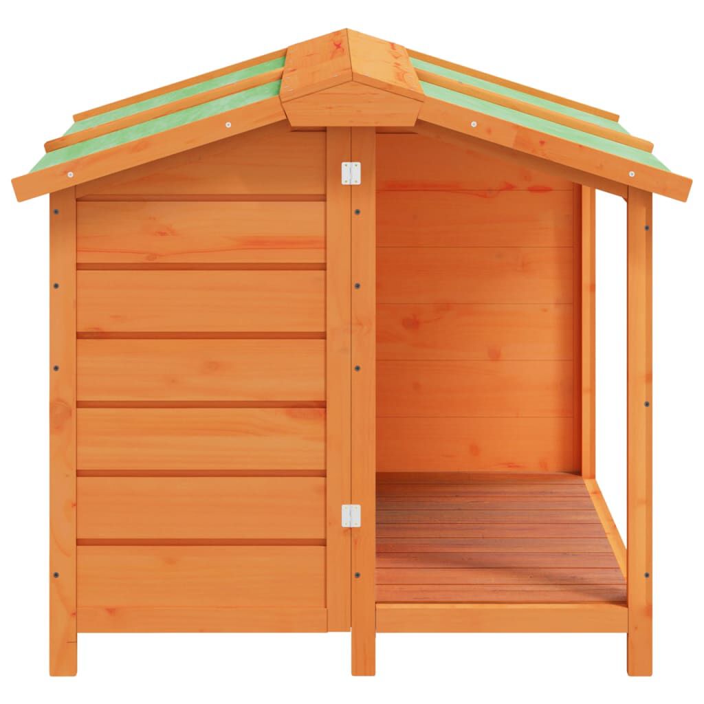 vidaXL Σπίτι Σκύλου Καφέ 96 x 87 x 80,5 εκ. από Μασίφ Ξύλο Πεύκου