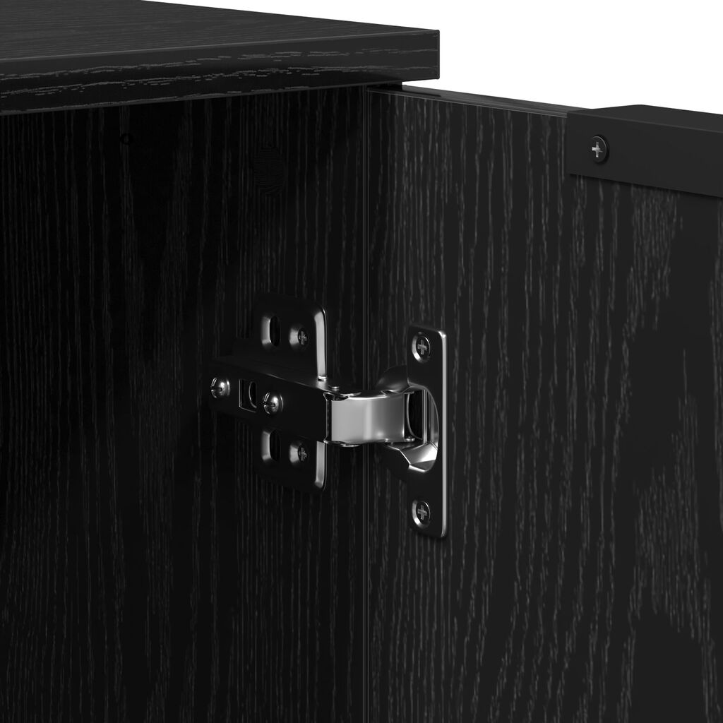 vidaXL Πλευρικό γραφείο Μαύρο Δρυς 60x30x70 εκ Επεξεργασμένο ξύλο