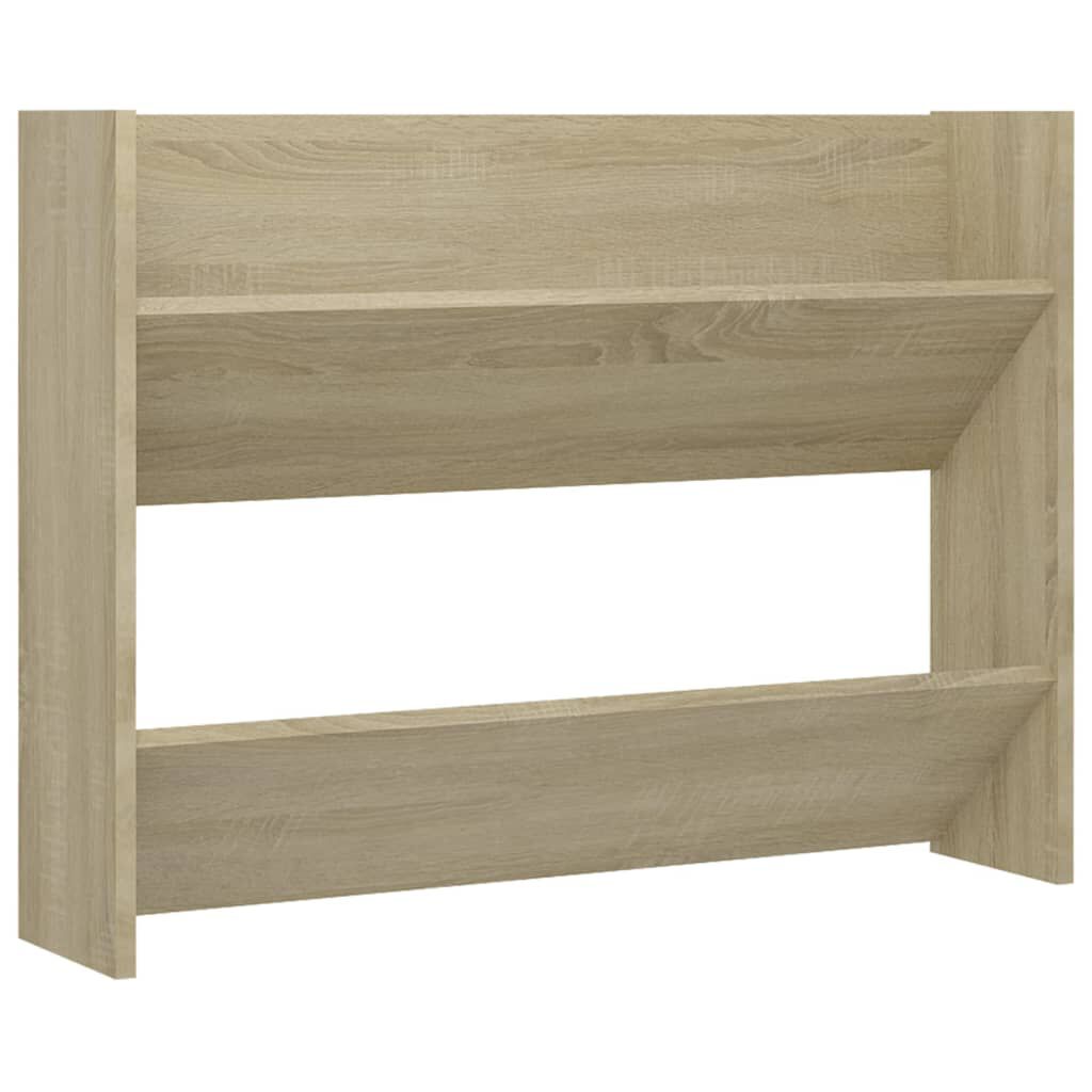 vidaXL Παπουτσοθήκη Τοίχου Sonoma Δρυς 80x18x60 εκ. Επεξ. Ξύλο