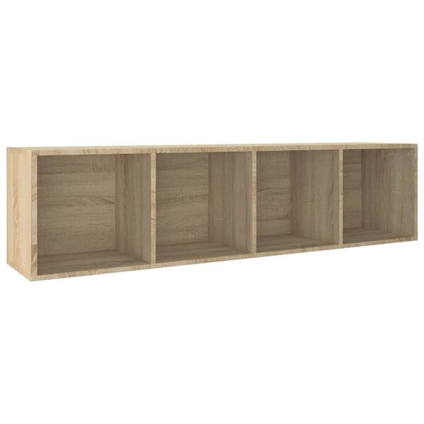 vidaXL Βιβλιοθήκη/Έπιπλο TV Sonoma Δρυς 36x30x143 εκ. από Επεξ. Ξύλο