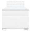 vidaXL Κρεβάτι Boxspring με Στρώμα Λευκό 100x200εκ.από Συνθετικό Δέρμα