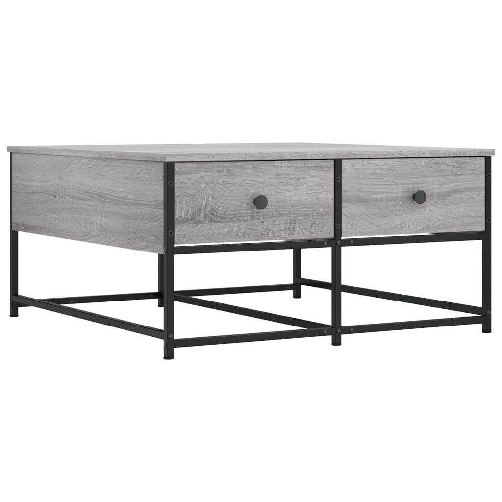 vidaXL Τραπεζάκι Σαλονιού Γκρι Sonoma 80x80x40 εκ. Επεξεργασμένο Ξύλο