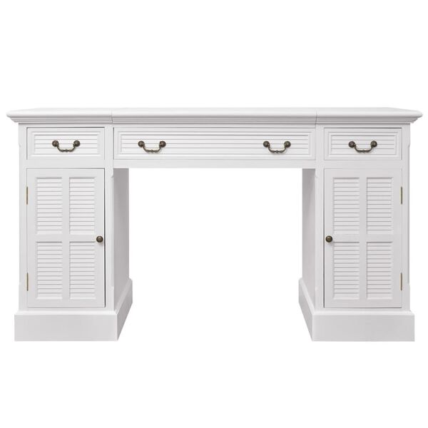 vidaXL Γραφείο Δύο Όψεων Λευκό 140 x 48 x 80 εκ.