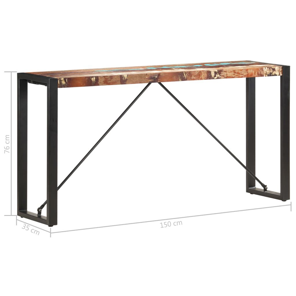 vidaXL Τραπέζι Κονσόλα 150 x 35 x 76 εκ. από Μασίφ Ανακυκλωμένο Ξύλο