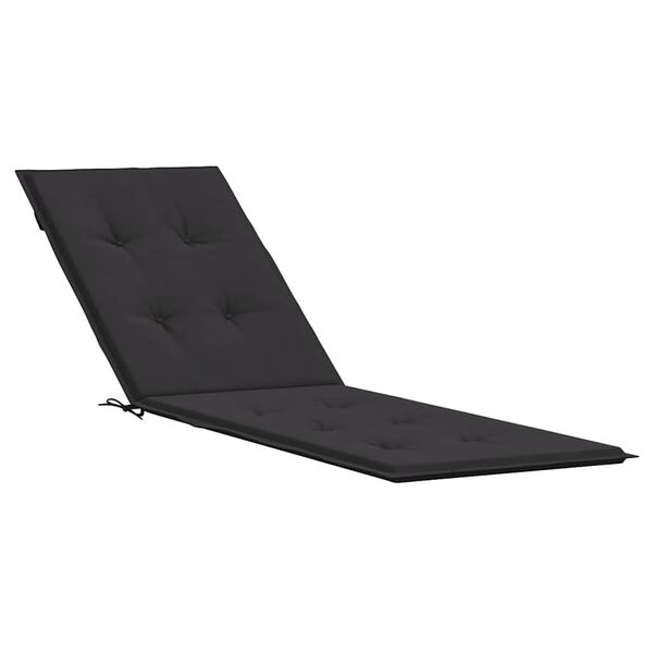 vidaXL Μαξιλάρι Σεζλόνγκ Μαύρο (75+105) x 50 x 4 εκ.