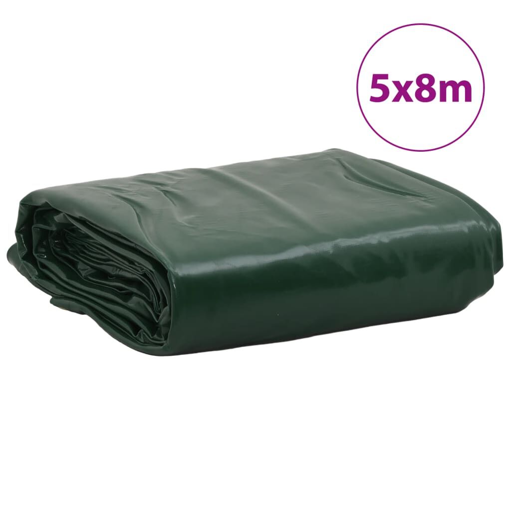 vidaXL Μουσαμάς Πράσινος 5 x 8 μ. 600 γρ./μ²