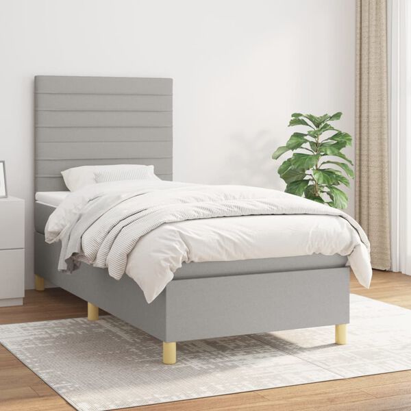 vidaXL &Kappa;&rho;&epsilon;&beta;ά&tau;&iota; Boxspring &mu;&epsilon; &Sigma;&tau;&rho;ώ&mu;&alpha; &Alpha;&nu;&omicron;&iota;&chi;&tau;ό &Gamma;&kappa;&rho;&iota; 100x200 &epsilon;&kappa;. &Upsilon;&phi;&alpha;&sigma;&mu;ά&tau;&iota;&nu;&omicron;