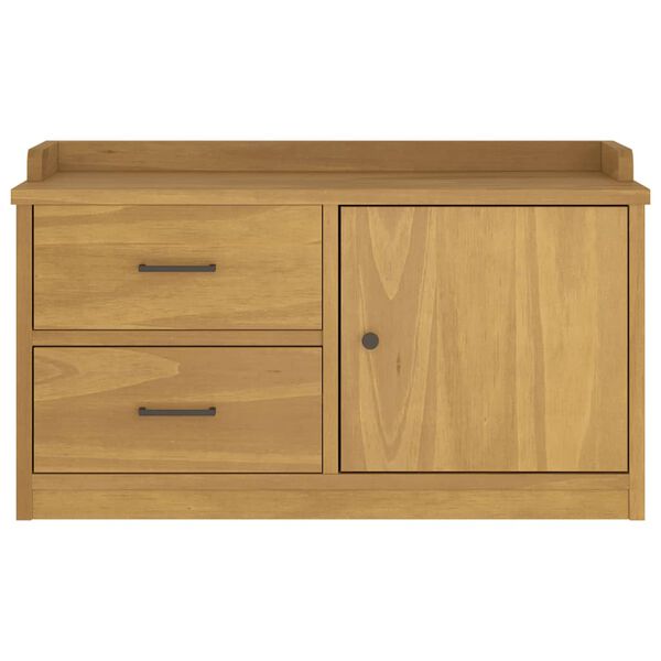 vidaXL Πάγκος διαδρόμου "SANDNES" 87x40x50 εκ. Πεύκο μασίφ ξύλο