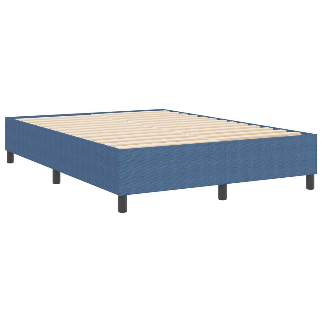 vidaXL Κρεβάτι με ελατήρια Μπλε 160 x 200 cm Βελούδο