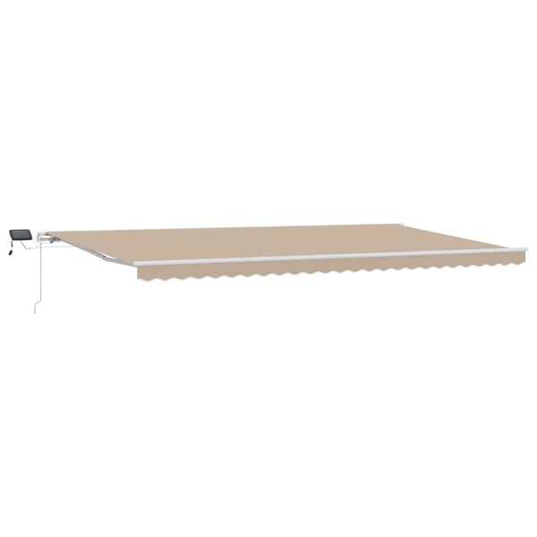 Χειροκίνητη Ανασυρόμενη Τέντα Μπεζ με LED 600x300 εκ