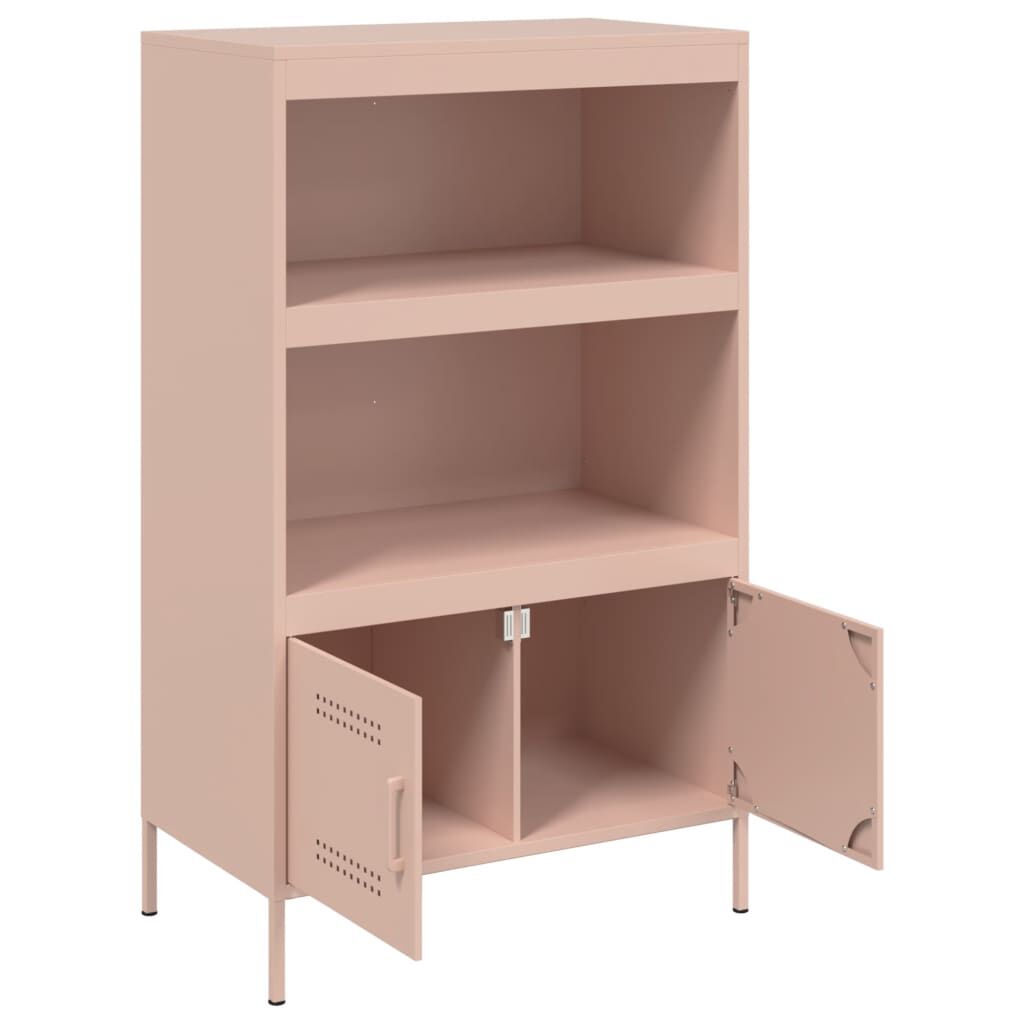 vidaXL Ραφιέρα Ροζ 68x39x113 εκ. από Ατσάλι
