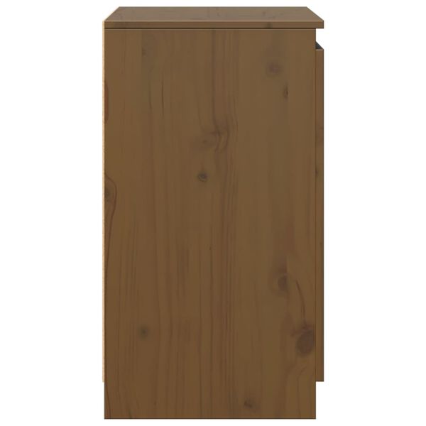 vidaXL Βοηθητικό Ντουλάπι Καφέ Μελί 60x36x65 εκ. από Μασίφ Ξύλο Πεύκου