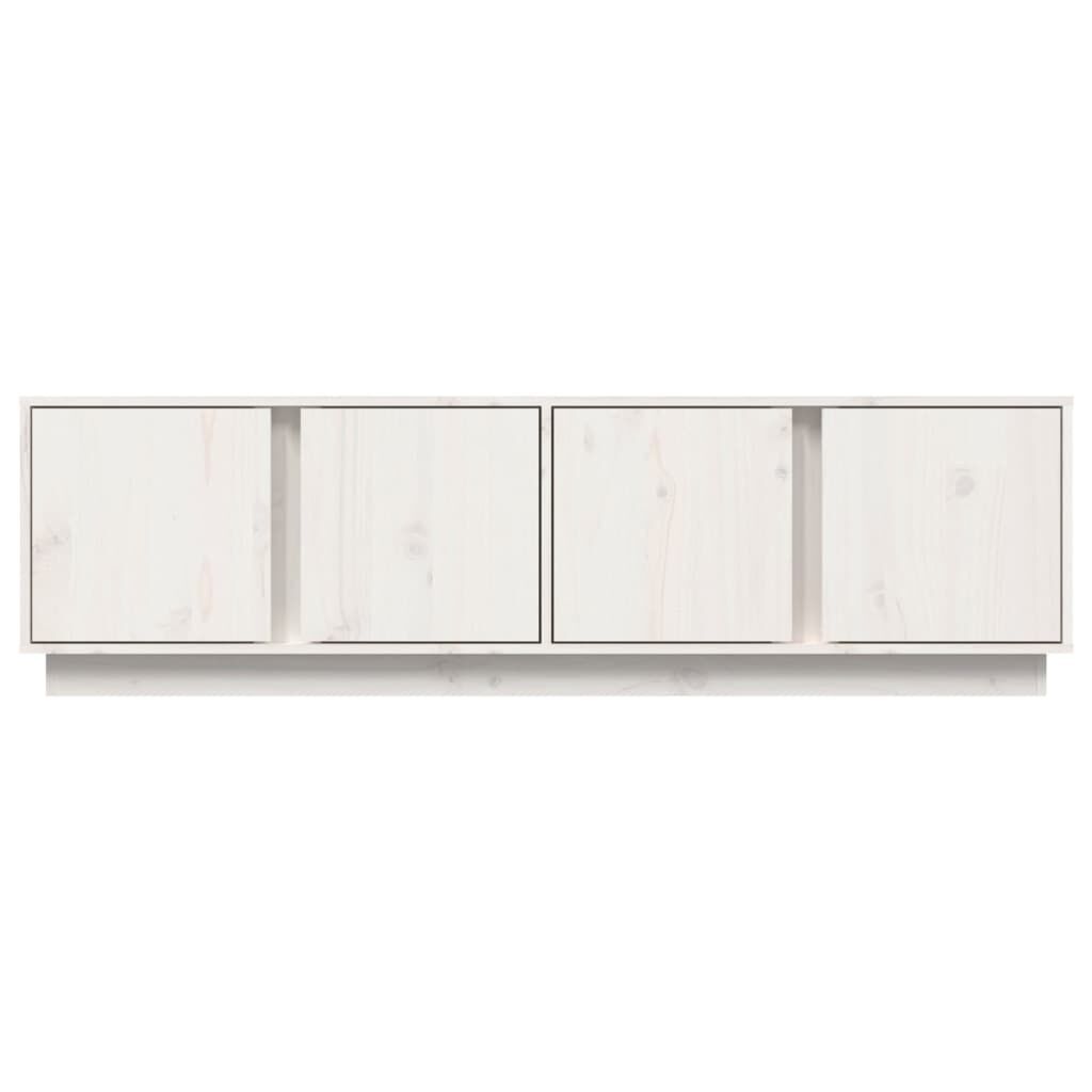 vidaXL Έπιπλο Τηλεόρασης Λευκό 140 x 40 x 40 εκ. από Μασίφ Ξύλο Πεύκου