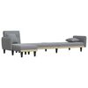 vidaXL Καναπές Κρεβάτι Γωνιακός Αν. Γκρι 275x140x70 εκ. Υφασμάτινος