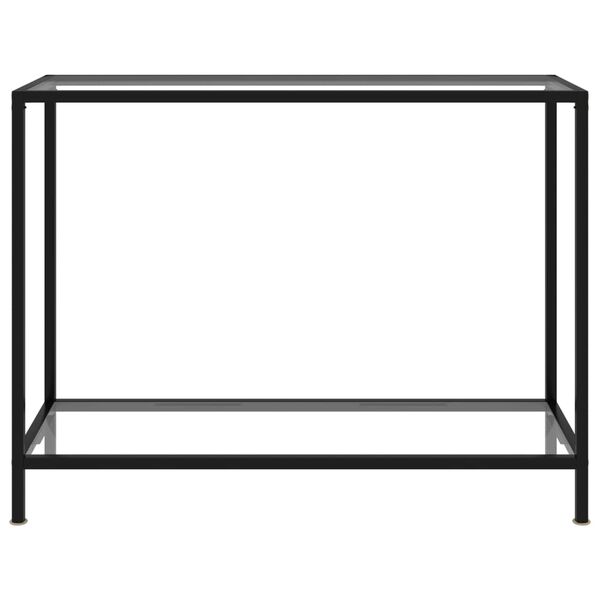 vidaXL Τραπέζι Κονσόλα Διαφανές 100 x 35 x 75 εκ. από Ψημένο Γυαλί