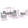 vidaXL Σαλόνι Κήπου 6 Τεμαχίων από Γκρι Συνθετικό Ρατάν με Μαξιλάρια