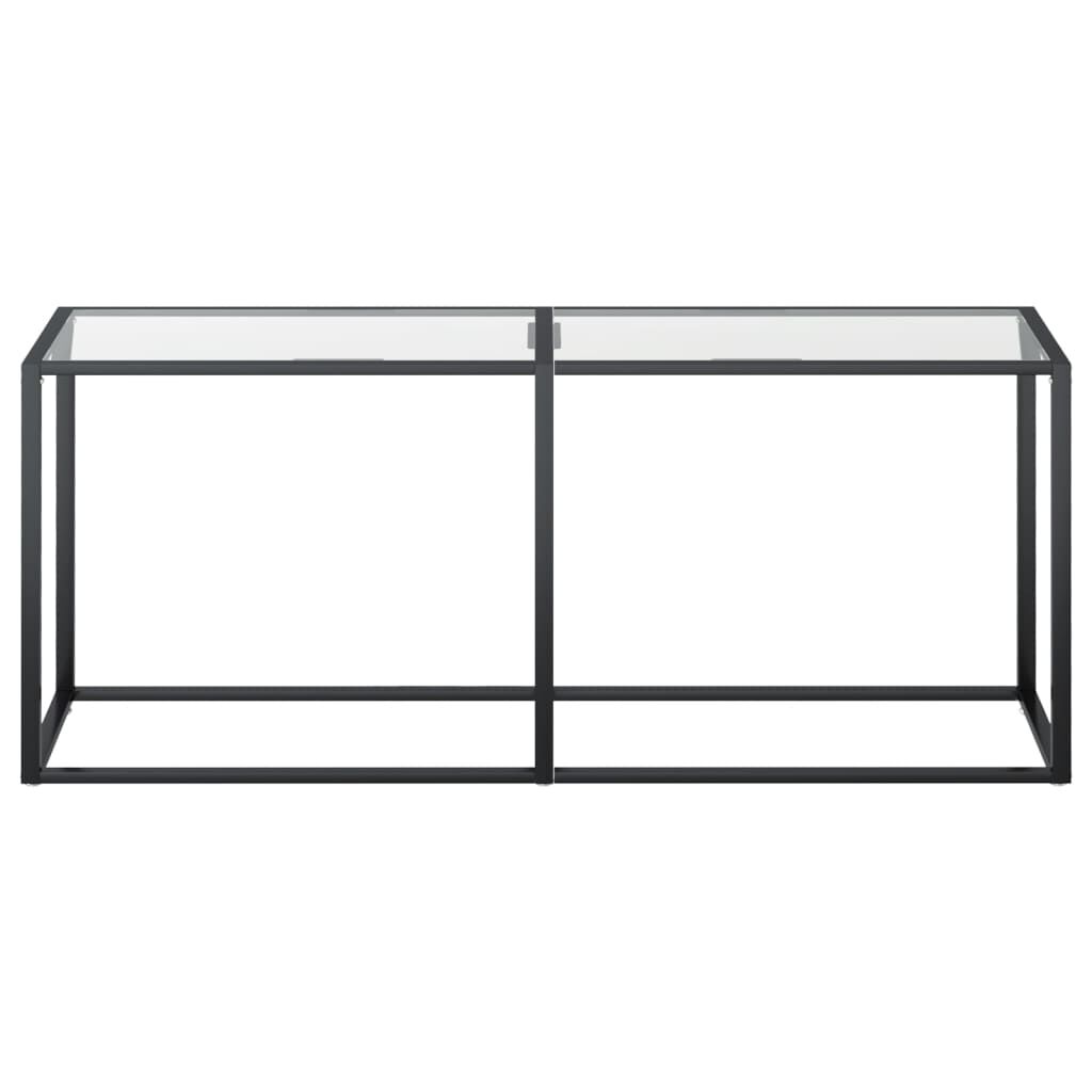vidaXL Τραπέζι Κονσόλα Διαφανές 180x35x75,5 εκ. από Ψημένο Γυαλί
