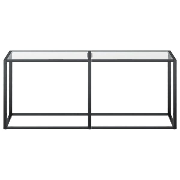 vidaXL Τραπέζι Κονσόλα Διαφανές 180x35x75,5 εκ. από Ψημένο Γυαλί