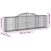 vidaXL Συρματοκιβώτια Τοξωτά 2 τεμ. 300x30x80/100 εκ. Γαλβαν. Ατσάλι