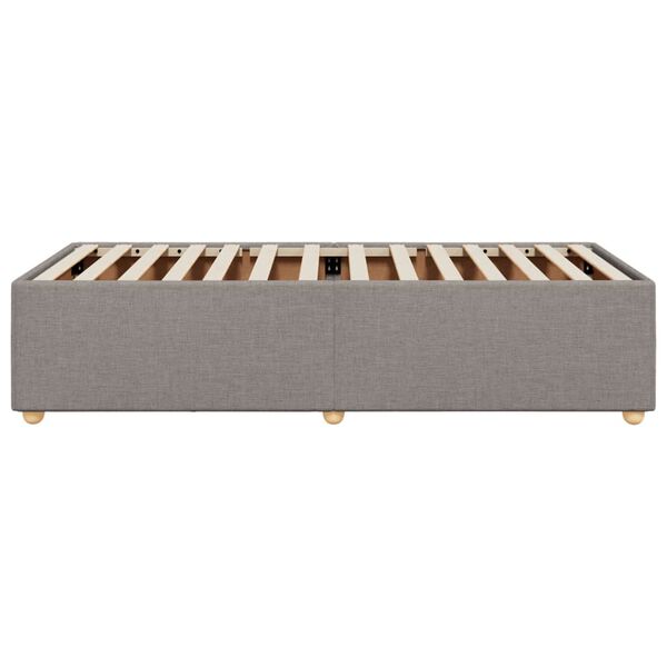 vidaXL Σκελετός Κρεβατιού Χωρίς Στρώμα Taupe 90x190 εκ. Υφασμάτινο