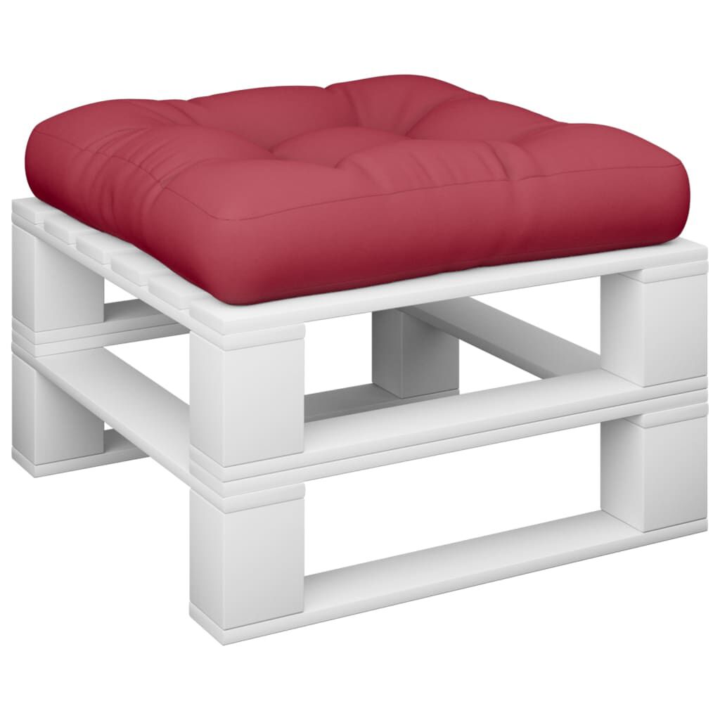 vidaXL Μαξιλάρι Παλέτας Μπορντό 60x60x12 εκ. Υφασμάτινο
