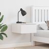 vidaXL Κομοδίνο με συρτάρι Λευκό 37 x 35 x 18.5 εκ Μασίφ ξύλο πεύκου