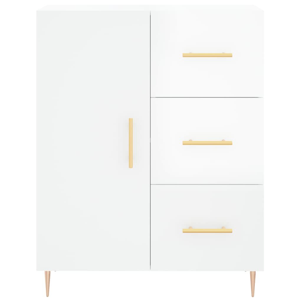 vidaXL Ντουλάπι Γυαλιστερό Λευκό 69,5x34x90 εκ. Επεξεργασμένο Ξύλο
