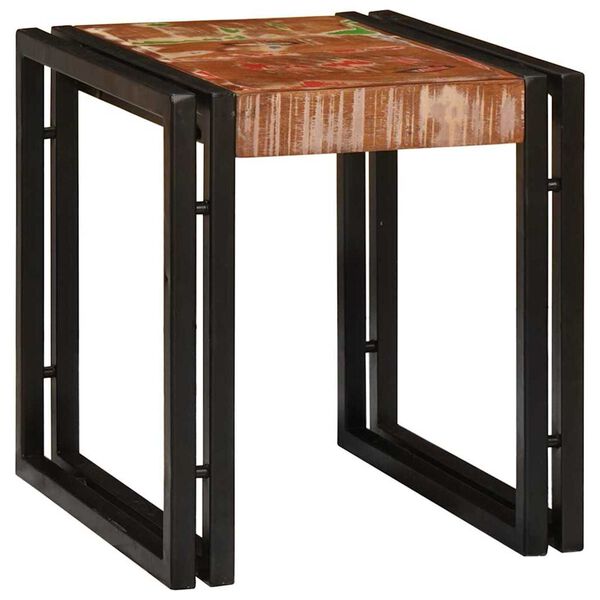 vidaXL Τραπέζι Σαλονιού με Στηρίγματα 3 pcs Μασίφ ανακυκλωμένο ξύλο