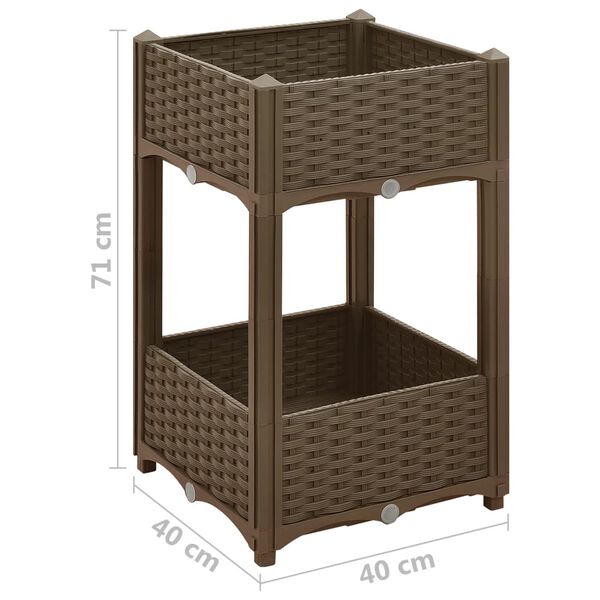vidaXL Ζαρντινιέρα 40 x 40 x 71 εκ. από Πολυπροπυλένιο