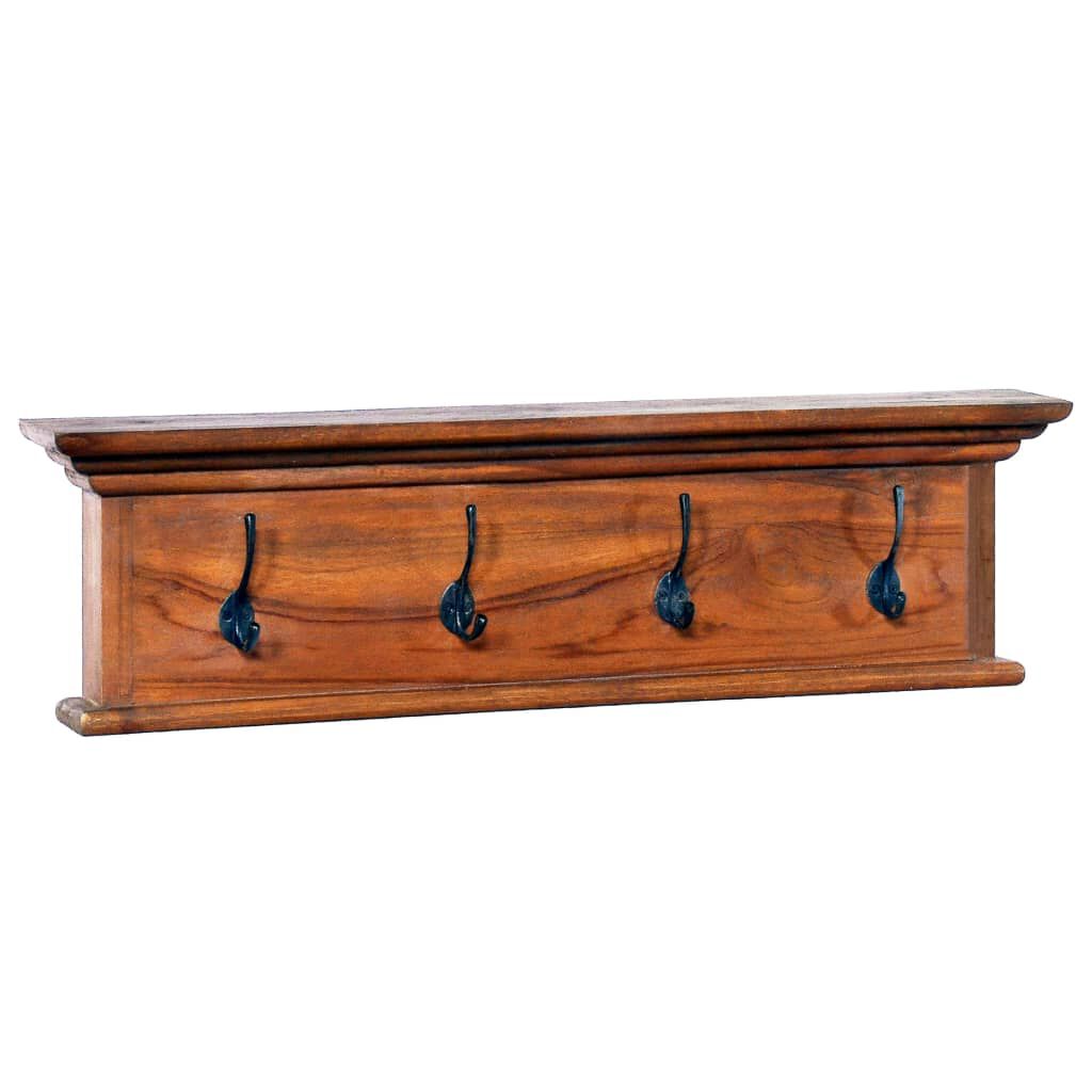 vidaXL Κρεμάστρα Τοίχου 70 x 10 x 20 εκ. από Μασίφ Ξύλο Teak