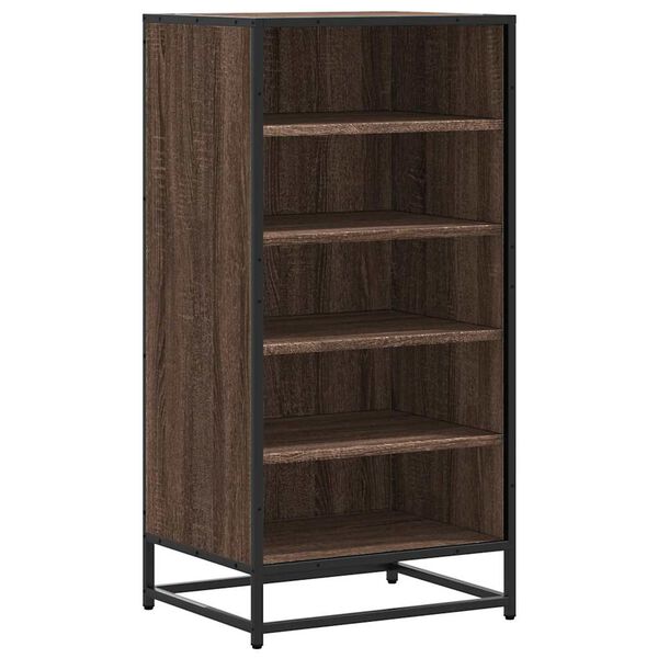 vidaXL Ράφι παπουτσιών καφέ δρυς 48x38x97,5 cm Κατασκευασμένο ξύλο