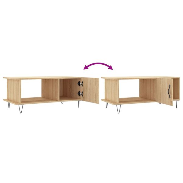vidaXL Τραπεζάκι Σαλονιού Sonoma Δρυς 90x50x40 εκ. Επεξεργασμένο Ξύλο