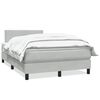vidaXL Κρεβάτι Boxspring με Στρώμα Ανοιχτό Γκρι 120x210 εκ. Βελούδινο