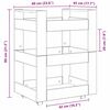 vidaXL Καρότσι Κουζίνας Μαύρη δρυς 60 x 45 x 80 εκ Επεξεργασμένο ξύλο