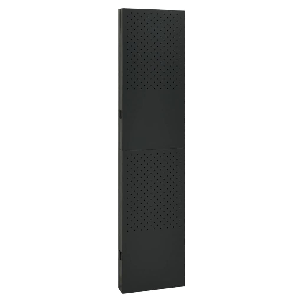 vidaXL Διαχωριστικό Δωματίου με 5 Πάνελ Μαύρο 200 x 180 εκ. από Ατσάλι