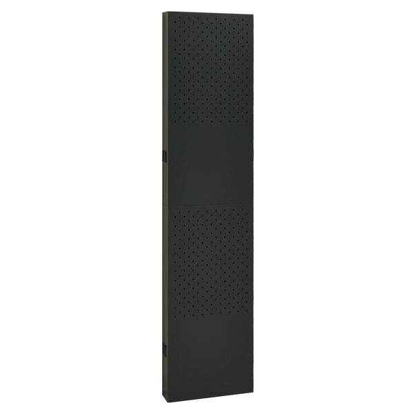 vidaXL Διαχωριστικό Δωματίου με 5 Πάνελ Μαύρο 200 x 180 εκ. από Ατσάλι