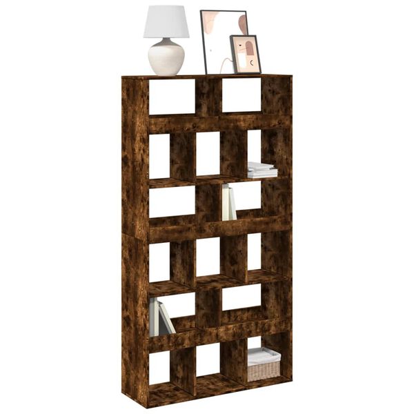 vidaXL Βιβλιοθήκη Καπνιστή Δρυς 100x33x187,5εκ. από Επεξεργασμένο Ξύλο